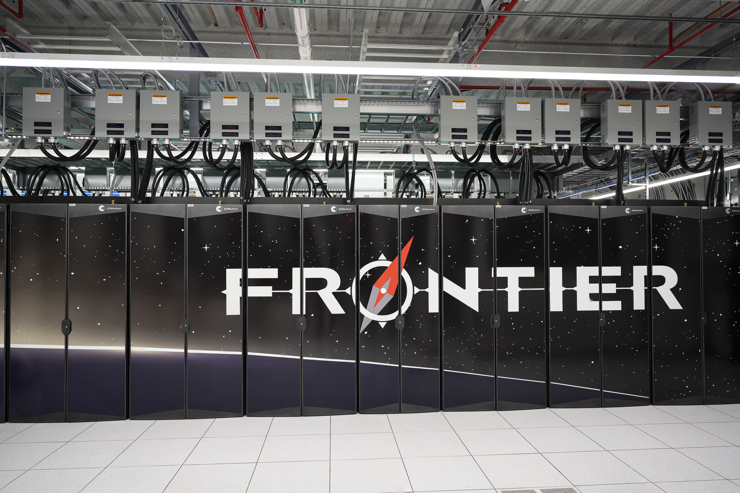 Photo of Frontier supercomputer 