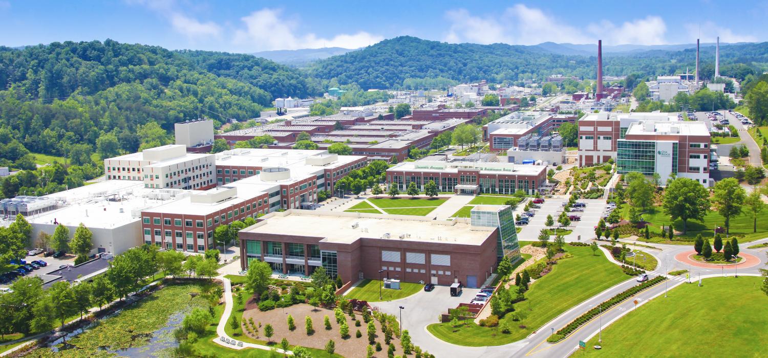 Aerial view of ORNL looking roughly west