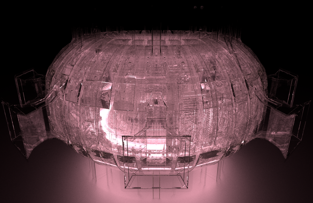 This computer-generated image of the JET tokamak shows what one would see if its walls were transparent, revealing the plasma inside. Credit: UK Atomic Energy Authority 