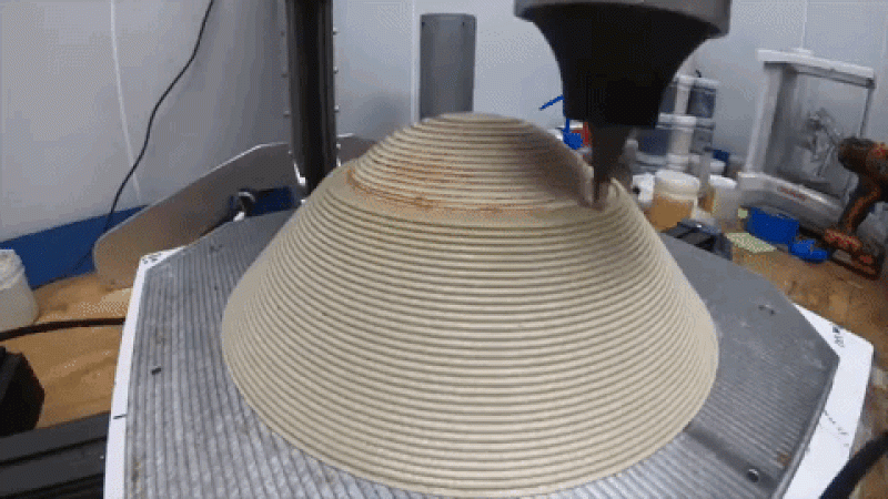 extruder nozzle 3D printing a conical thermal protection shield 