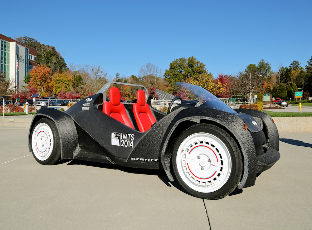 The world’s first 3D-printed car, the Strati.