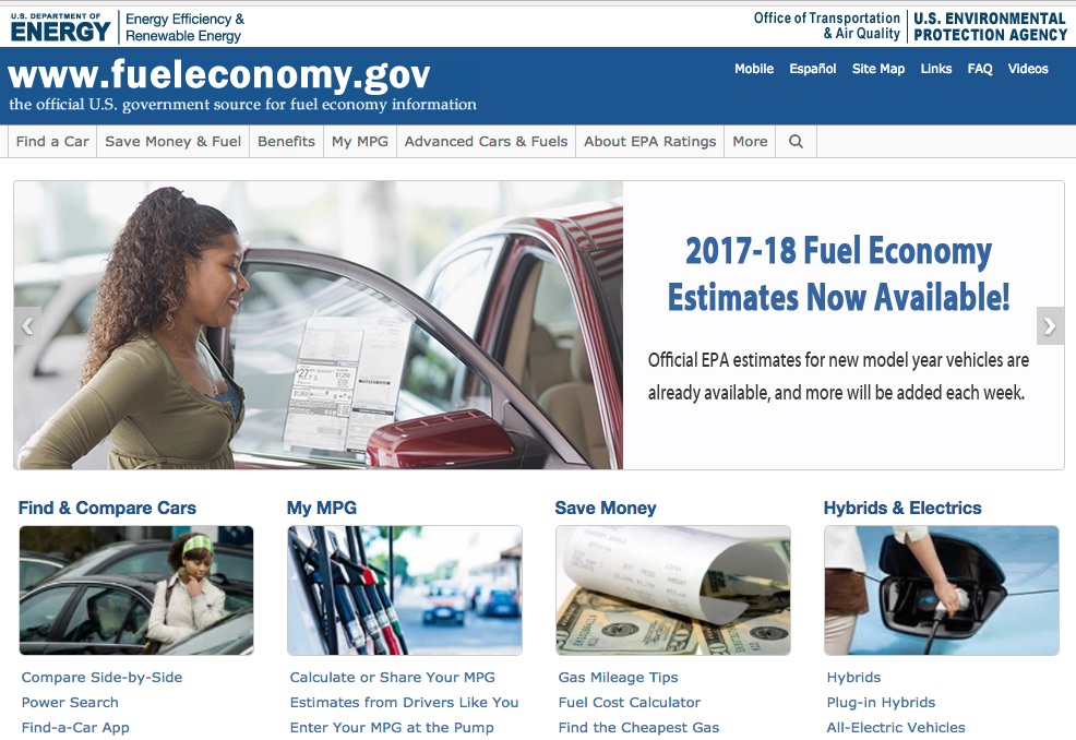 Fuel economy website