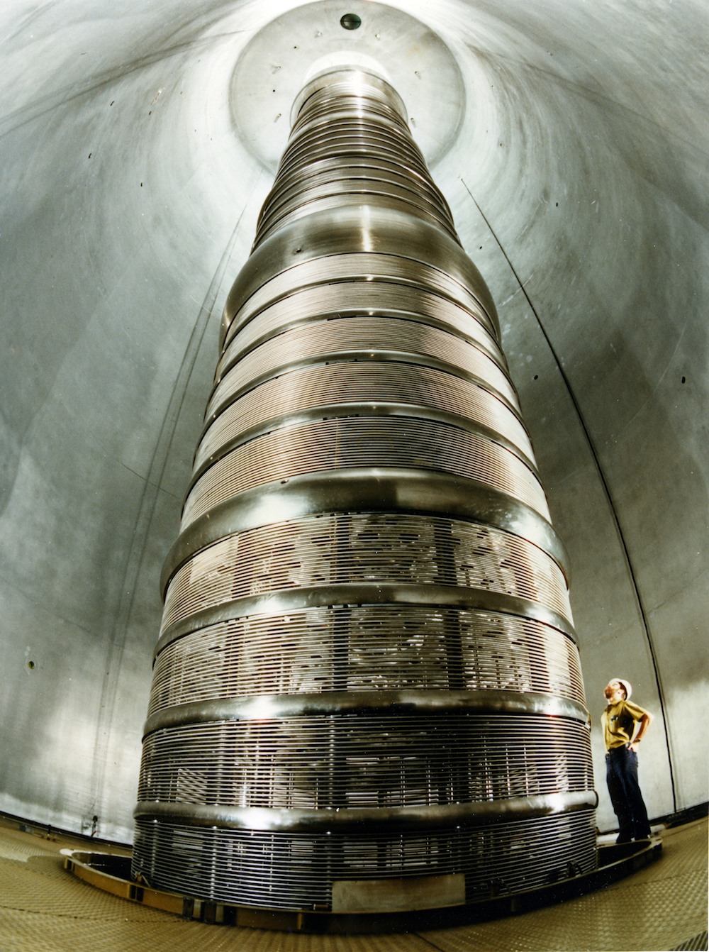 Interior of the Holifield Heavy Ion Research Facility.