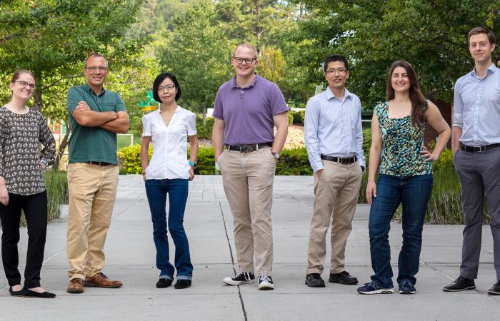Seven ORNL researchers have received Early Career Research Program awards from the Department of Energy’s Office of Science. Credit: Carlos Jones/Oak Ridge National Laboratory, U.S. Dept. of Energy