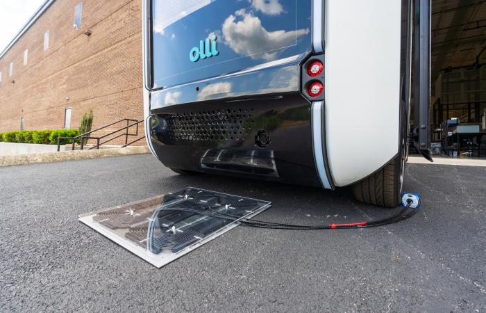 ORNL researchers installed and demonstrated their wireless charging technology for the first time on an autonomous vehicle – the Local Motors Olli shuttle bus. Credit: Carlos Jones/ORNL, U.S. Dept. of Energy