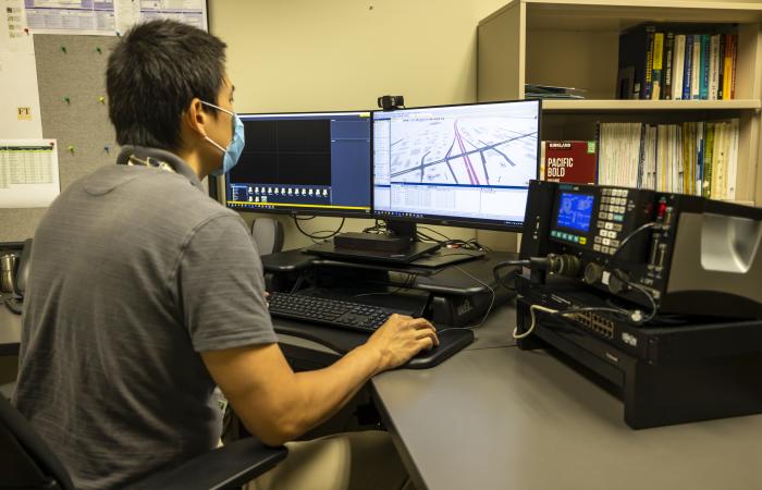 Ross Wang is leveraging his expertise in civil engineering, transportation systems, data analytics, and modeling and simulation in a variety of mobility projects at ORNL, including unsnarling traffic on some of the nation’s most congested roadways. Credit: ORNL, U.S. Dept. of Energy