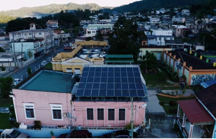 The mountain town of Adjuntas in Puerto Rico lost power for four months after Hurricane Maria. Its microgrids, funded by the Honnold Foundation through local partner Casa Pueblo, will make critical electrical service more reliable. Credit: Isabela Zowistowska/Honnold Foundation