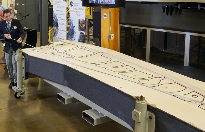 Official measurement of the 3D printed trim tool co-developed by Oak Ridge National Laboratory and The Boeing Company exceeded the required minimum size to achieve the GUINNESS WORLD RECORDS title of largest solid 3D printed item.