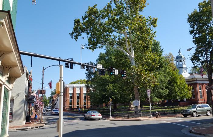 A GRIDSMART traffic camera installed at an intersection in Leesburg, Virginia. Photo courtesy of GRIDSMART.