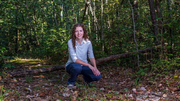 Elizabeth Herndon studies how changes in soil chemistry affect ecosystem processes.