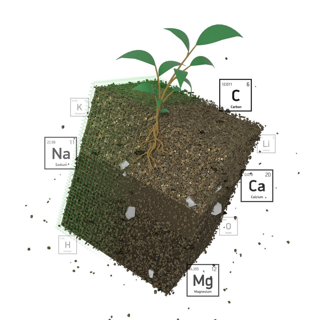  Illustration of a laser-based analytical method to accelerate understanding of critical plant and soil properties with the aim of co-optimizing bioenergy plant growth and soil carbon storage