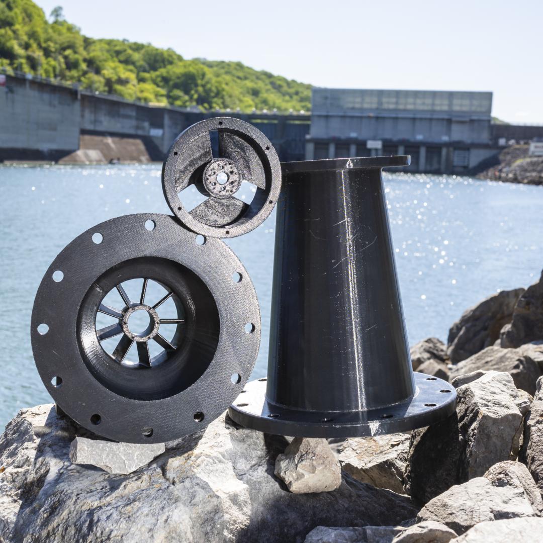 Additively manufactured turbine components near Melton Hill dam