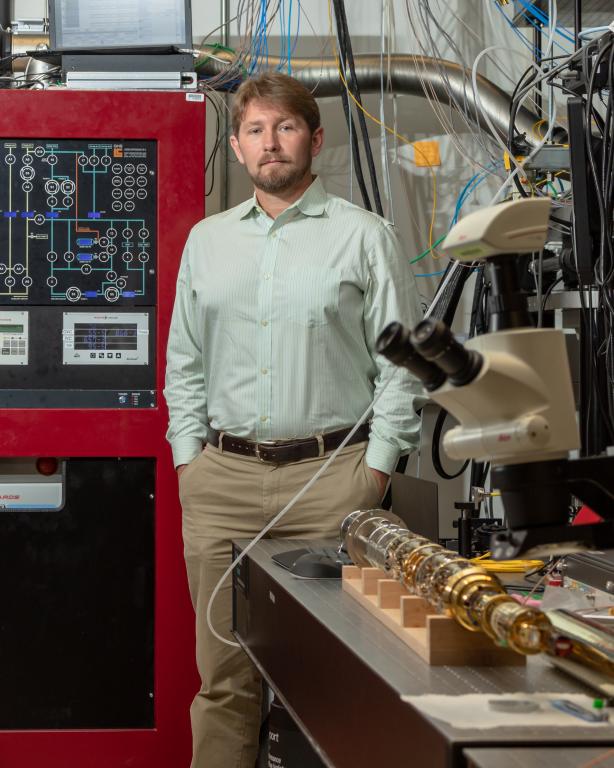 ORNL researcher Travis Humble was part of a team that demonstrated that a quantum computer can outperform a classical computer at certain tasks, a feat known as quantum supremacy. Credit: Carlos Jones/ Oak Ridge National Laboratory, U.S. Dept. of Energy