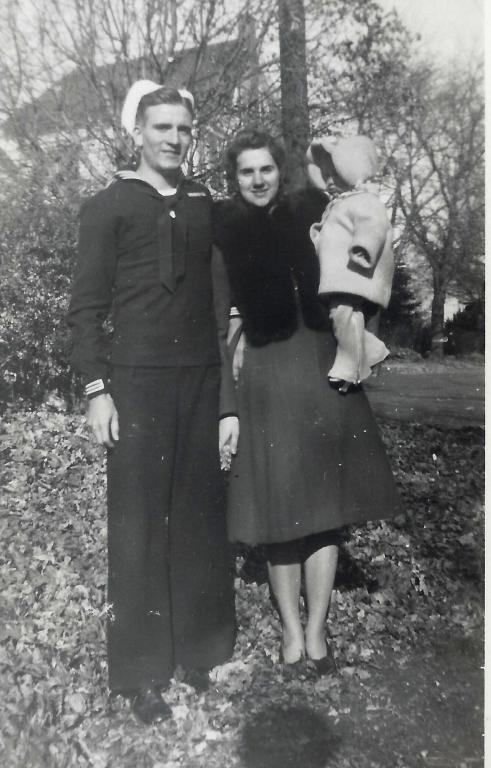 Emerson Luhman and spouse Mattie in 1944 with daughter Joyce—Matthew Stone’s mother. (credit: Mattie Hudock)