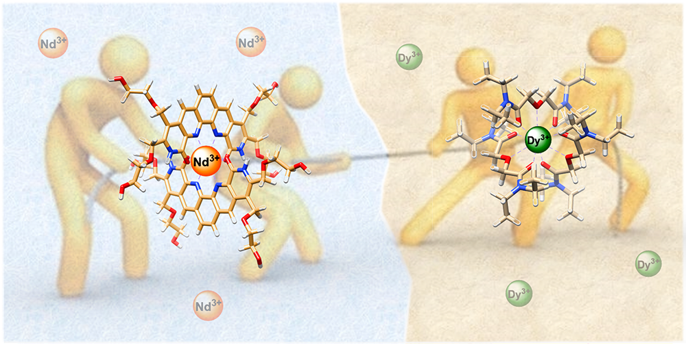 Researchers at Oak Ridge National Laboratory discovered a tug-of-war strategy to enhance chemical separations needed to recover critical materials. Credit: Alex Ivanov/ORNL, U.S. Dept. of Energy