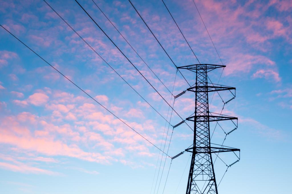 Power lines at sunset (Unsplash)