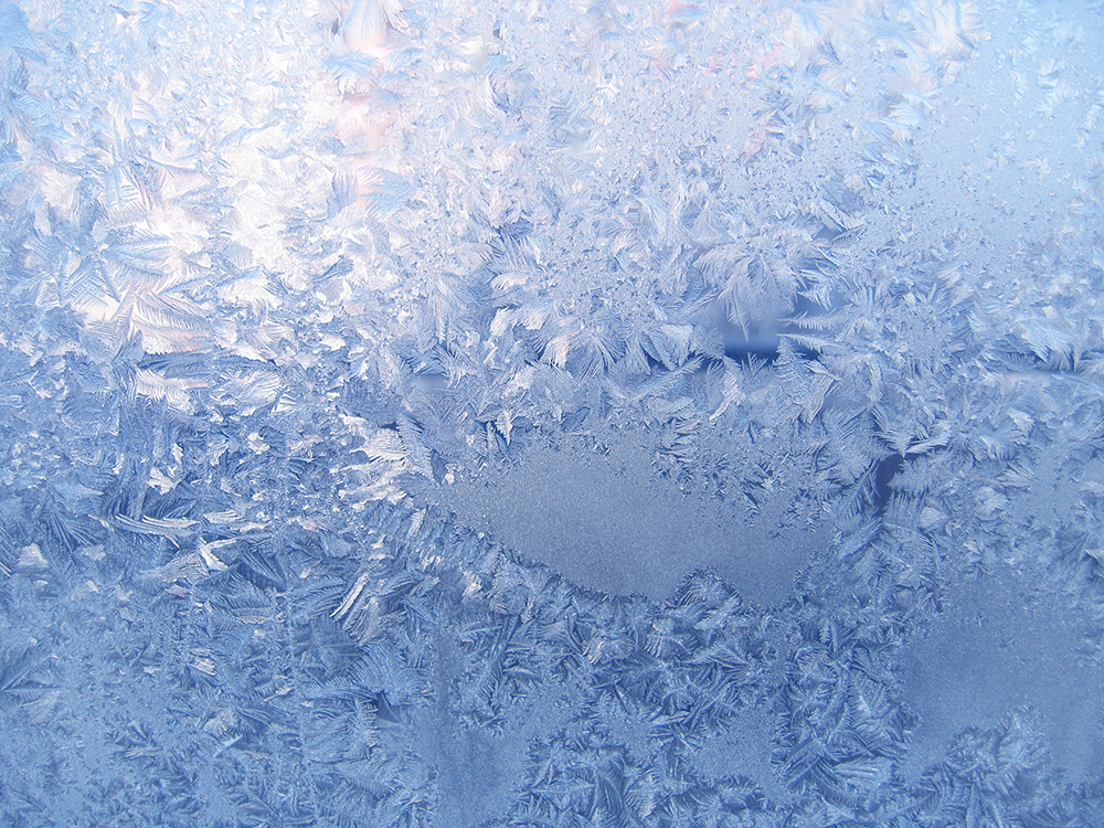 Frost on glass