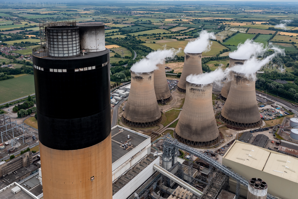 Power station towers