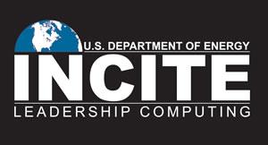 Logo that reads U.S. Department of Energy INCITE Leadership Computing