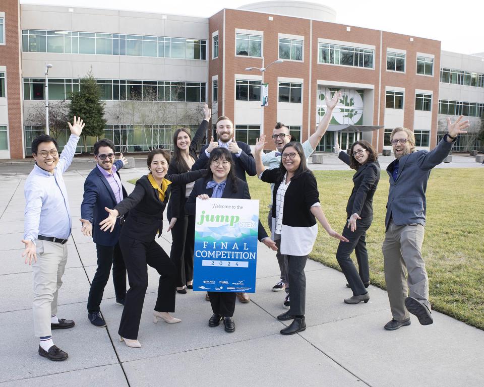 The JUMP into STEM leadership team, representing ORNL, NREL and PNNL, celebrate the ending of a successful sixth annual competition. Credit: Alonda Hines/ORNL, U.S. Dept. of Energy