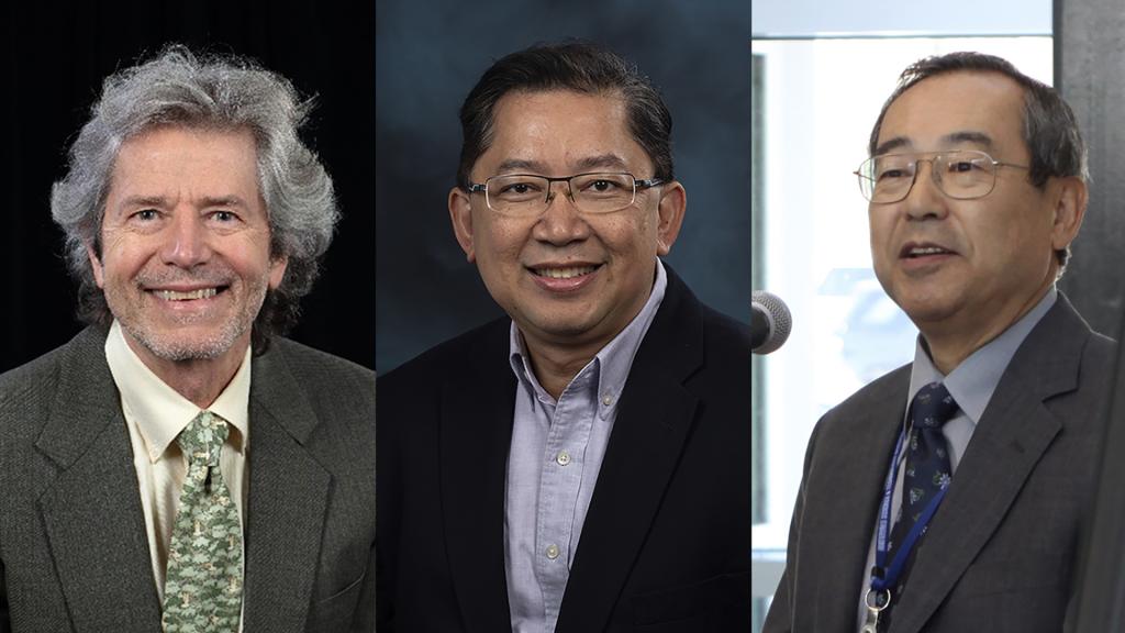 AAAS Fellows, left Keith Kline, Rigoberto Advincula and Takeshi Egami have been elected fellows of the AAAS.