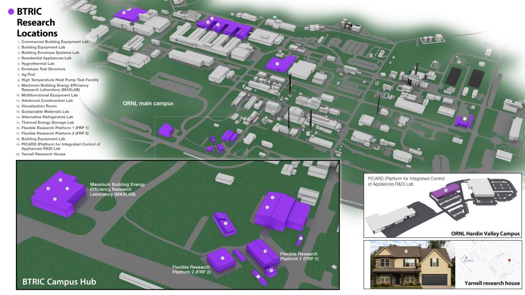 map of buildings research facilities
