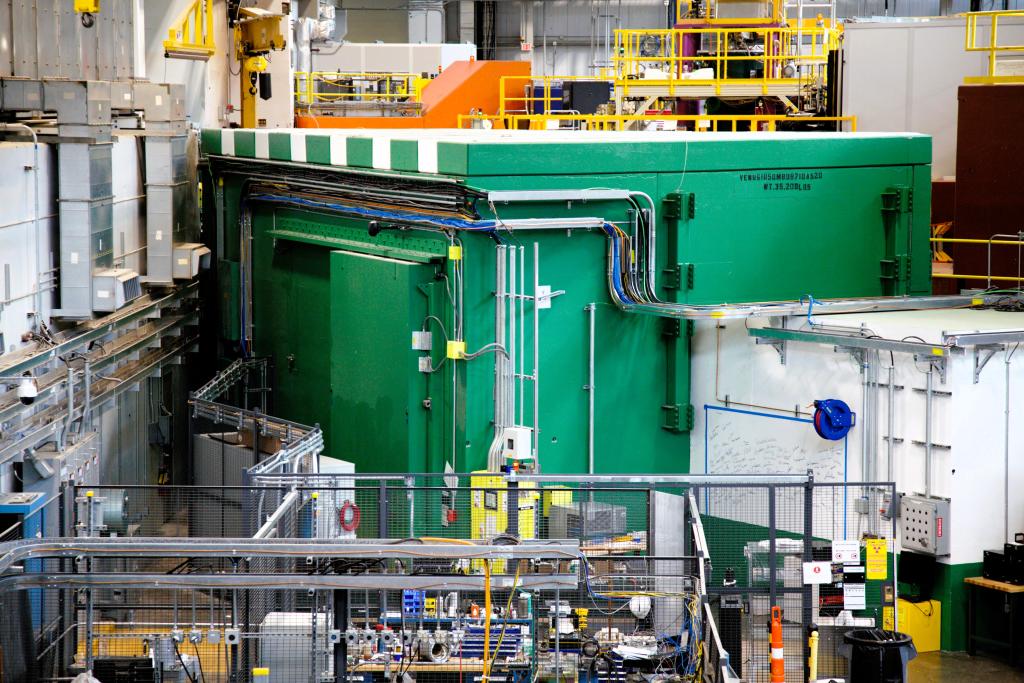 The Versatile Neutron Imaging Instrument, or VENUS, slated for user beamtime next fall, dons ORNL green to symbolize involvement from scientists and researchers across ORNL.