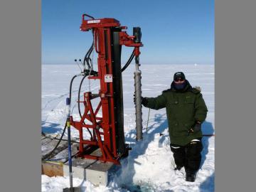As part of the Next-Generation Ecosystem Experiments Arctic project, scientists use a hydraulic rig to extract soil samples from the frozen soil in Utqiaġvik, Alaska. As part of the Next-Generation Ecosystem Experiments Arctic project, scientists use a hydraulic rig to extract soil samples from the frozen soil in Utqiaġvik, Alaska.
