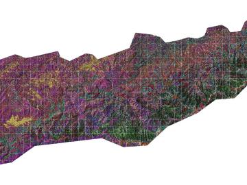This ORNL-developed map depicts different classes of vegetation canopy structure in the Tennessee portion of the Great Smoky Mountains National Park. This ORNL-developed map depicts different classes of vegetation canopy structure in the Tennessee portion of the Great Smoky Mountains National Park.