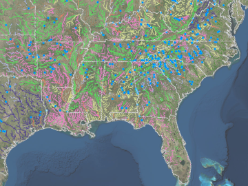 The ORNL-developed site assessment tool, dubbed SMH Explorer, provides a platform to develop small modular hydropower technologies by identifying common physical and environmental characteristics in stream segments across the nation. Credit: Oak Ridge Nat The ORNL-developed site assessment tool, dubbed SMH Explorer, provides a platform to develop small modular hydropower technologies by identifying common physical and environmental characteristics in stream segments across the nation. Credit: Oak Ridge Nat