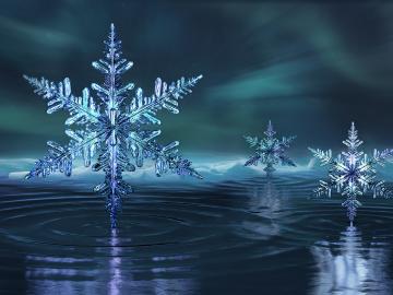 Snowflakes indicate phases of super-cold ice
