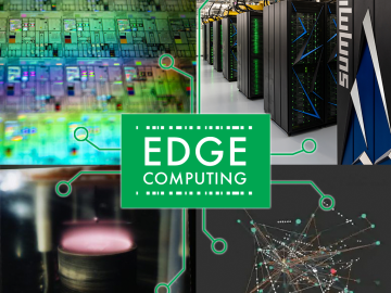 Edge computing is both dependent on and greatly influencing a host of promising technologies including (clockwise from top left): quantum computing; high-performance computing; neuromorphic computing; and carbon nanotubes.