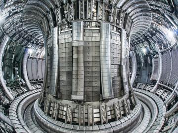 For the first time in 25 years, scientists will use deuterium and tritium to create a plasma inside the chamber of the Joint European Torus in the United Kingdom to study nuclear fusion. As in the earlier experiments, diagnostics systems developed by ORNL will play a key role in monitoring the plasma. Credit: EUROfusion