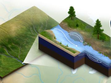 An ORNL research team has incorporated important effects from microbially-active hot spots near streams into models that track the movement of nutrients and contaminants in river networks. The integrated model better tracks water quality indicators and facilitates new science. Credit: Adam Malin/ORNL, U.S. Dept. of Energy