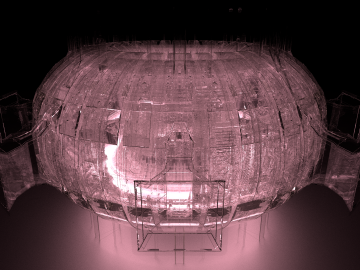  Caption: This computer-generated image of the JET tokamak shows what one would see if its walls were transparent, revealing the plasma inside. Credit: UK Atomic Energy Authority 
