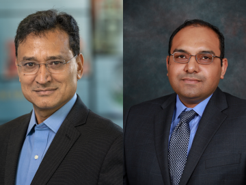 Mahabir Bhandari and Kashif Nawaz portrait images.