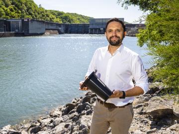 Mirko Musa was always fascinated by the power of rivers, specifically how these mighty waterways sculpt landscapes. Now, as a water power researcher, he’s finding ways to harness that power and protect rivers at the same time. Credit: Carlos Jones/ORNL, U.S. Dept. of Energy