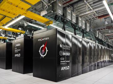 Frontier, the fastest supercomputer in the world, provides expansive and energy-efficient power, which gives scientists the capability to train large AI models in a responsible way.