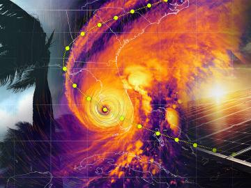 ORNL researchers modeled how hurricane cloud cover would affect solar energy generation as a storm followed 10 possible trajectories over the Caribbean and Southern U.S. Credit: Andy Sproles/ ORNL,U.S. Dept. of Energy