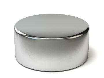 Neodymium magnet on white. Adobe Stock
