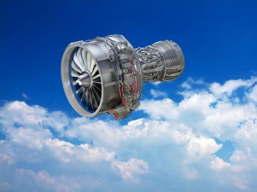 Advanced materials take flight in the LEAP engine, featuring ceramic matrix composites developed over a quarter-century by GE with help from DOE and ORNL. Image credit: General Electric