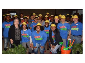 Knoxville Mayor Madeleine Rogero (front left) joined The Change Center groundbreaking ceremony on April 3. 