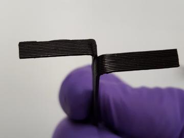 Researchers at ORNL developed a scalable processing technique to 3D print a plant-based composite material. Credit: Ngoc Nguyen/Oak Ridge National Laboratory, U.S. Dept. of Energy Researchers at ORNL developed a scalable processing technique to 3D print a plant-based composite material. Credit: Ngoc Nguyen/Oak Ridge National Laboratory, U.S. Dept. of Energy