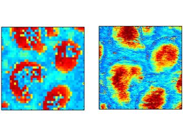 ORNL scientists developed a new microscopy technique that provides high-resolution images of nanomaterial behavior thousands of times faster than current techniques. ORNL scientists developed a new microscopy technique that provides high-resolution images of nanomaterial behavior thousands of times faster than current techniques.