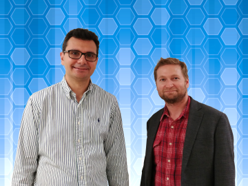 ORNL’s Pavel Lougovski (left) and Raphael Pooser will lead research teams working to advance quantum computing for scientific applications. ORNL’s Pavel Lougovski (left) and Raphael Pooser will lead research teams working to advance quantum computing for scientific applications.