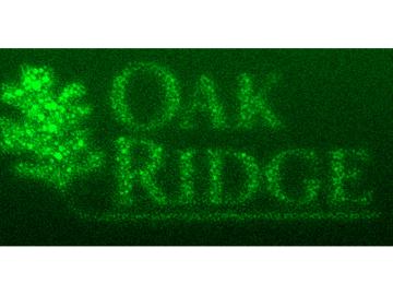 To direct-write the logo of the Department of Energy’s Oak Ridge National Laboratory, scientists started with a gray-scale image.