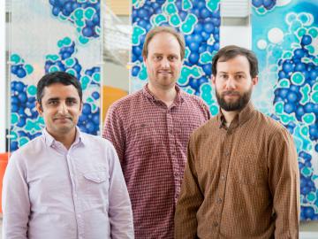 ORNL researchers have discovered a new type of quantum critical point, a new way in which materials change from one state of matter to another. Featured here are researchers Lekh Poudel (left), Andrew Christianson and Andrew May. ORNL researchers have discovered a new type of quantum critical point, a new way in which materials change from one state of matter to another. Featured here are researchers Lekh Poudel (left), Andrew Christianson and Andrew May.
