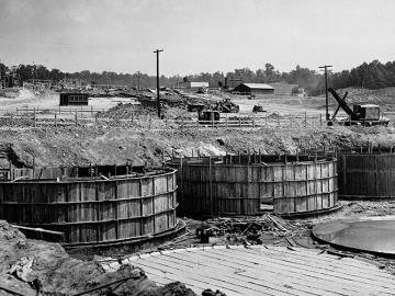 The south tank farm under construction The south tank farm under construction