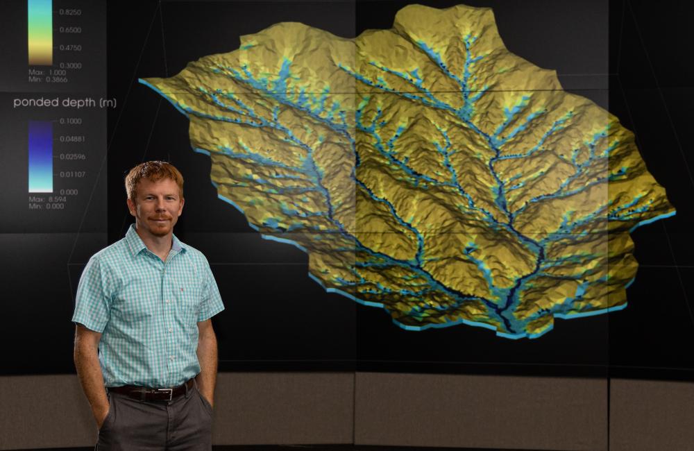 Ethan Coon uses math and computational science to model the flow of above and belowground water in watersheds.