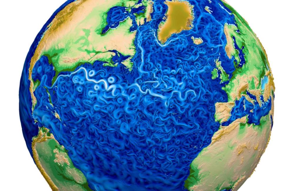The Energy Exascale Earth System Model project reliably simulates aspects of earth system variability and projects decadal changes that will critically impact the U.S. energy sector in the future. A new version of the model delivers twice the performance of its predecessor. Credit: E3SM, Dept. of Energy